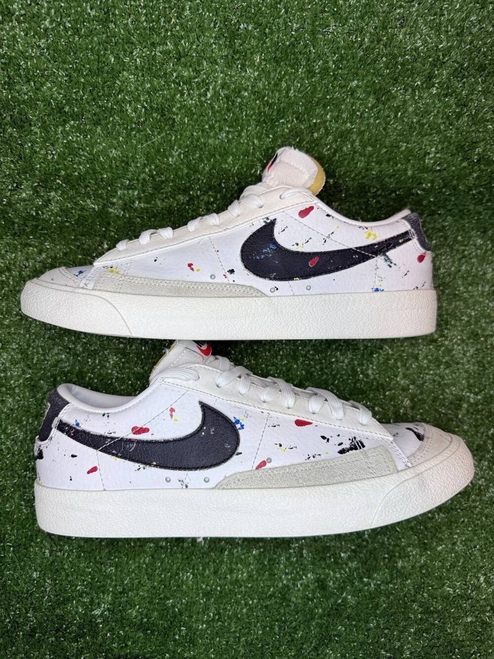 Nike Blazer Low ‘77 White/Black/Sail/Splatter Paint Size 8,5 US Mens /m